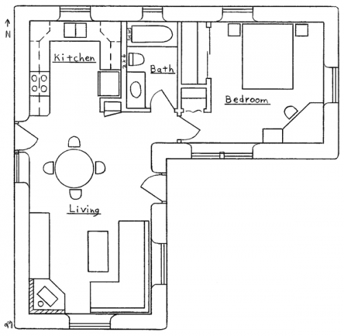 Small L-shaped House Plans