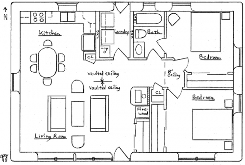 Earthbag Building: Solar Ranch House Plan