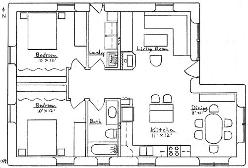 Cozy Cottage Plan, 800 Sq Ft House Plans Cottage